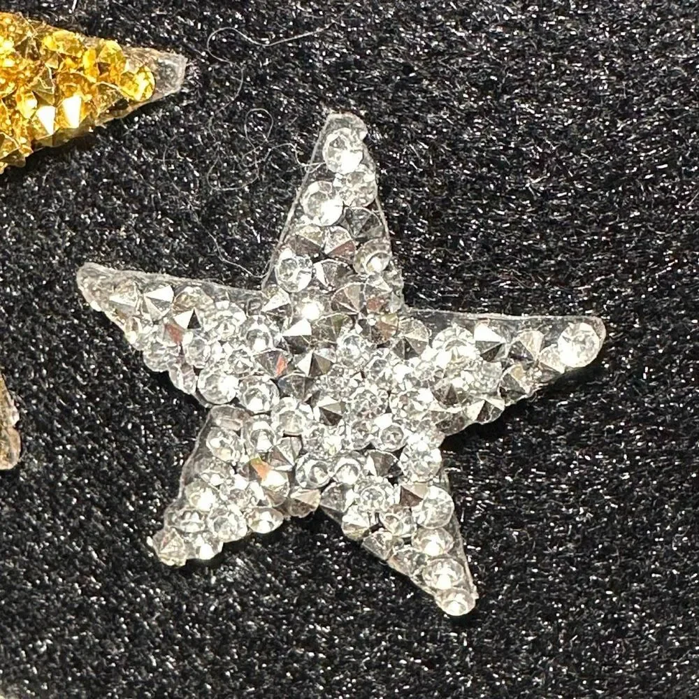 Cowgirl Hat Rhinestone-Embellished Stars Black Cowboy Hat Gold Silver | Women - Picture 11 of 14